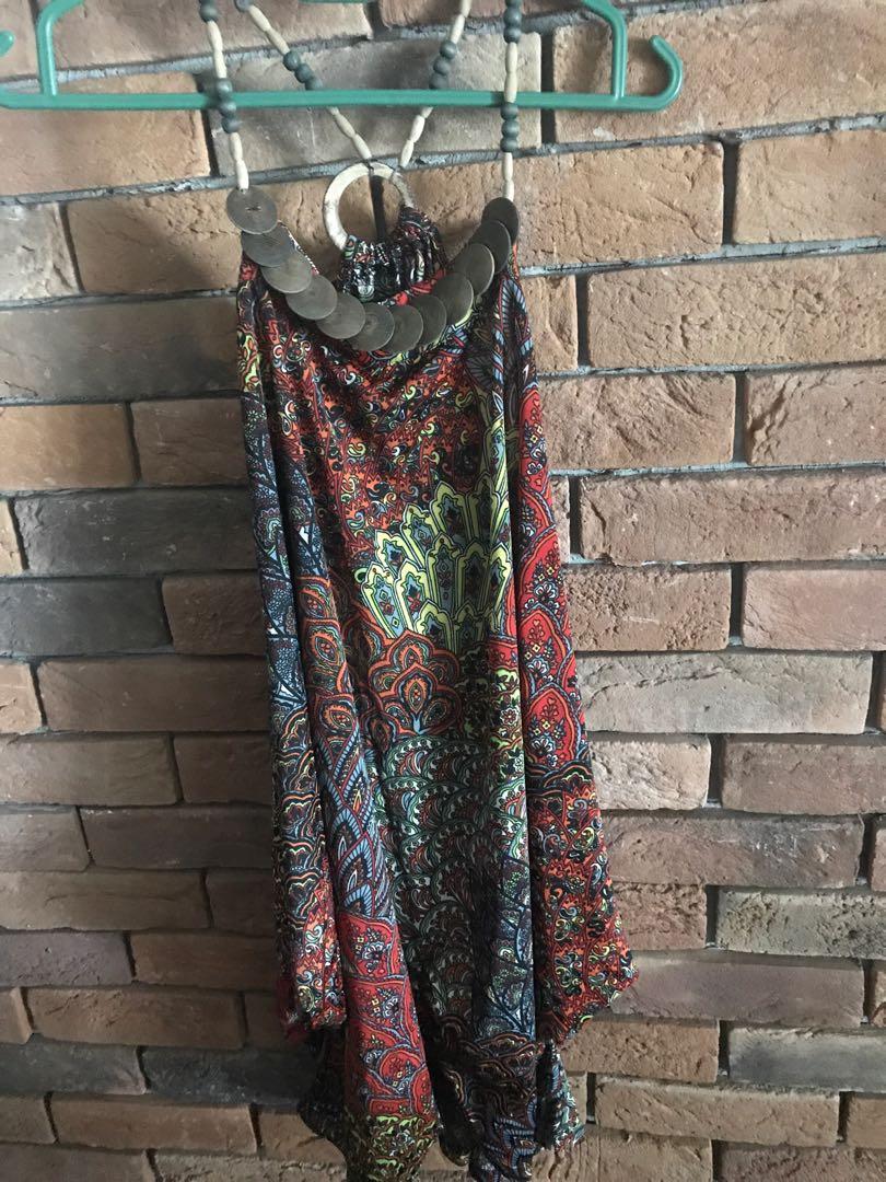 Stretchable beaded beach dress, Women's Fashion, Muslimah Fashion