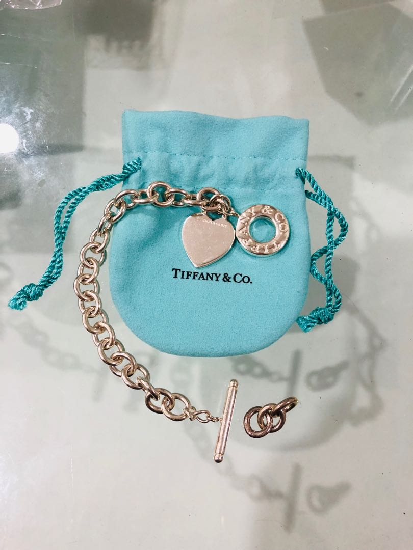 Tiffany co heart tag toggle bracelet Women s Fashion Jewelry