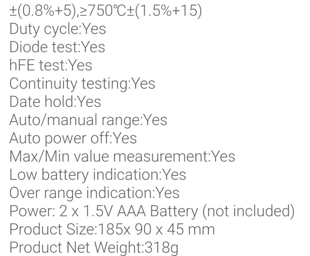 VICI VC99 3 5/6 LCD Manual Auto Digital Multimeter Tester Volt Ammeter ...