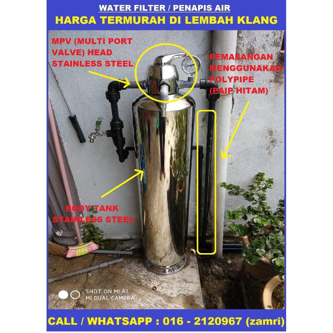 water filter with installation / penapis air siap pasang di SUBANG JAYA
