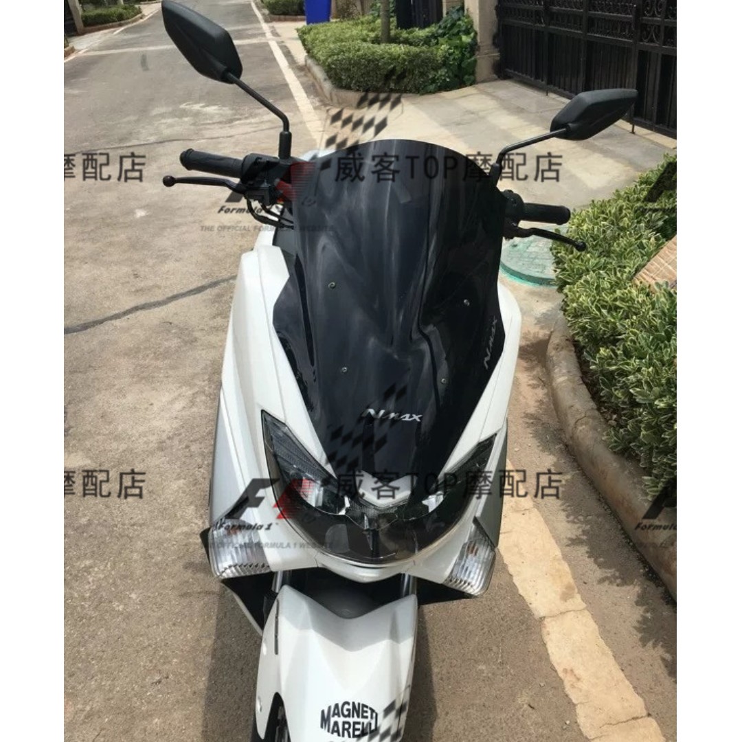 Yamaha Nmax155 Nmax 155 Wind Screen Windscreen Windshield Shield Black Transparent Bubble Brown Tall Long Motorcycles Motorcycle Accessories On Carousell
