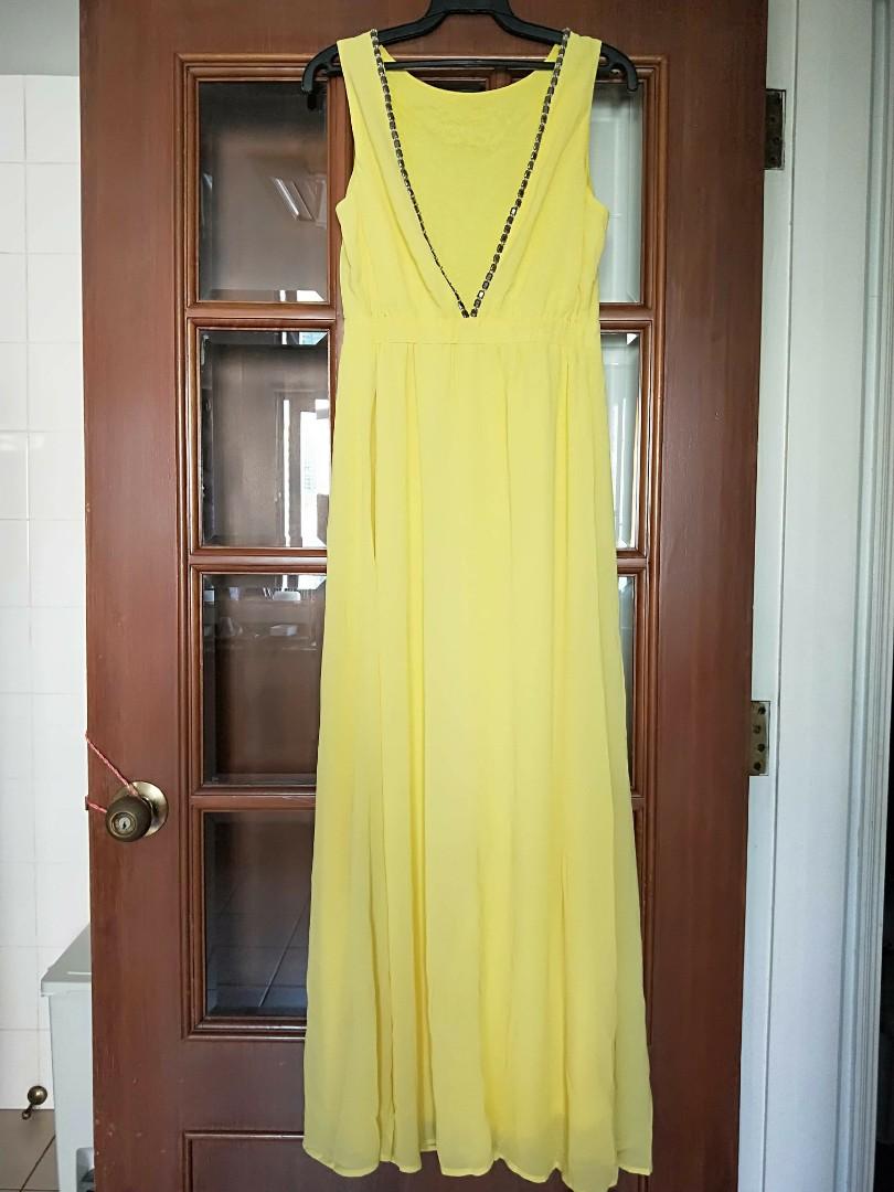 long gown yellow