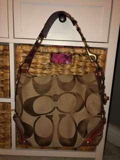 Canvas coach tote