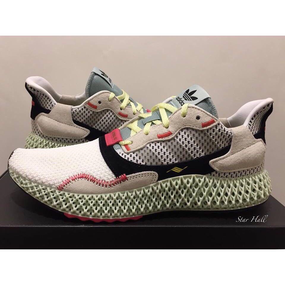 ADIDAS ZX 4000 4D Futurecraft Grey One 白灰灰綠B42203, 他的時尚