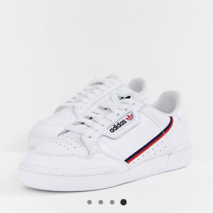 Adidas originals white shop continental 80 sneakers
