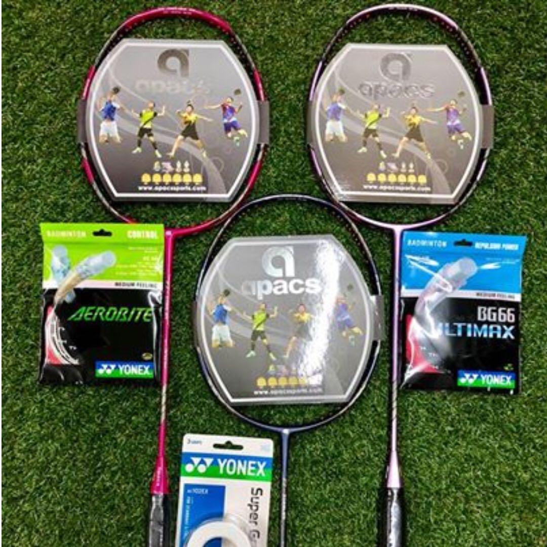 Apacs Z Ziggler Badminton Racket (String + Grip), Sports Equipment