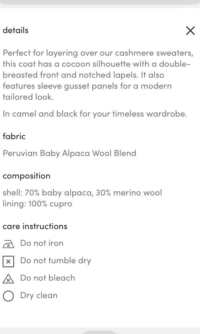 Grana alpaca coat store