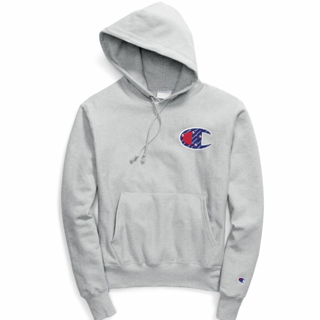 Men S Hoodies Sweatshirts Clothing Shoes Accessories Champion C Gold Reverse Weave Sublimated C Logo Hoodie Myself Co Ls