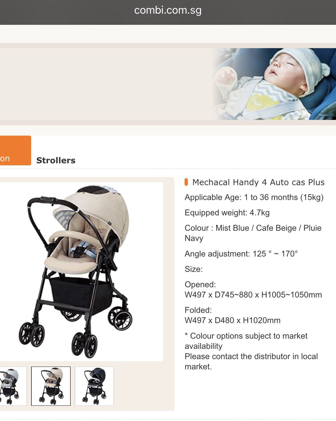 Combi Handy 4 cas stroller Babies Kids Going Out Strollers on Carousell