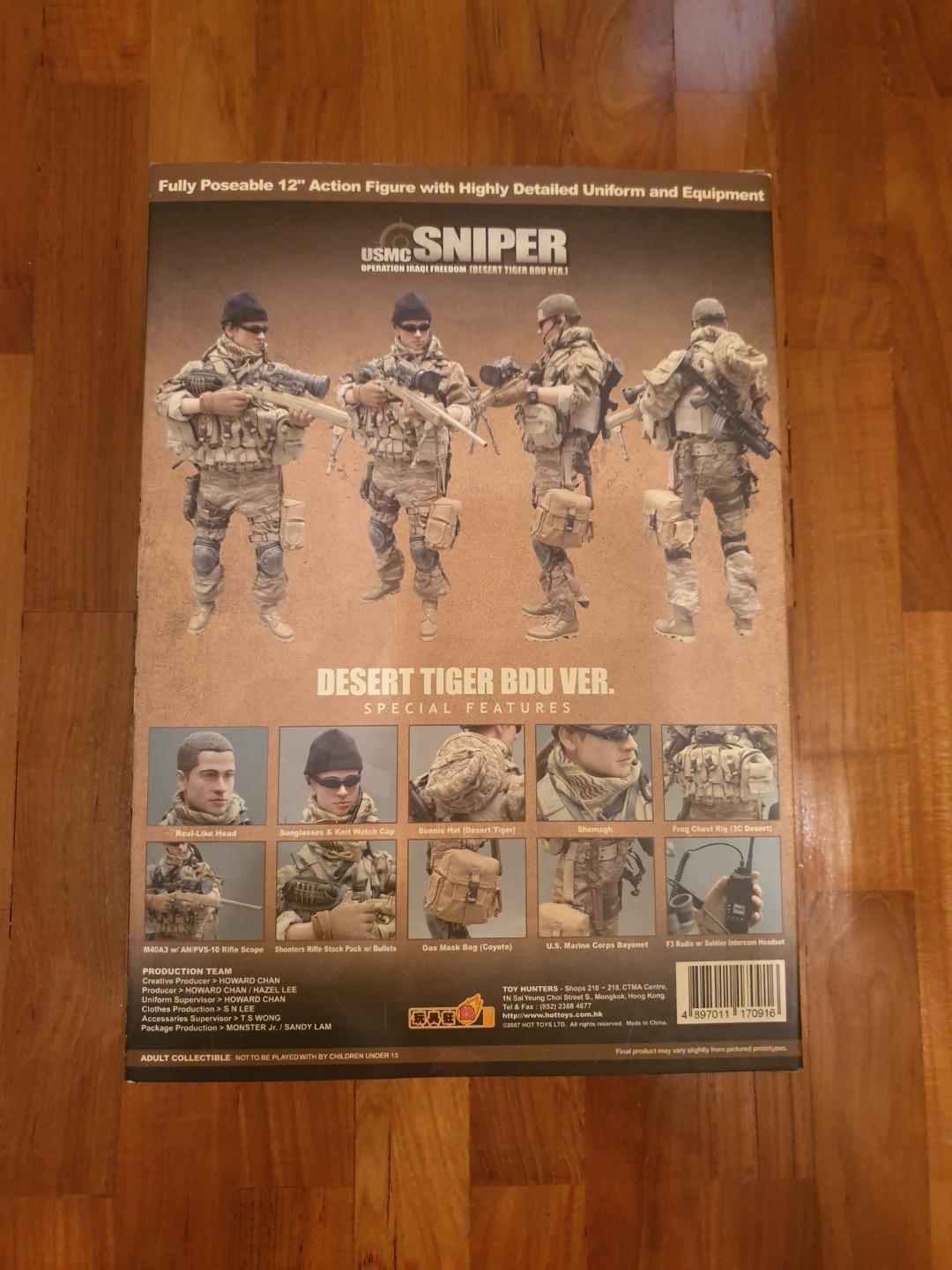 1/6 12インチU.S.M.C. みずみずしく Sniper Operation Iraqi