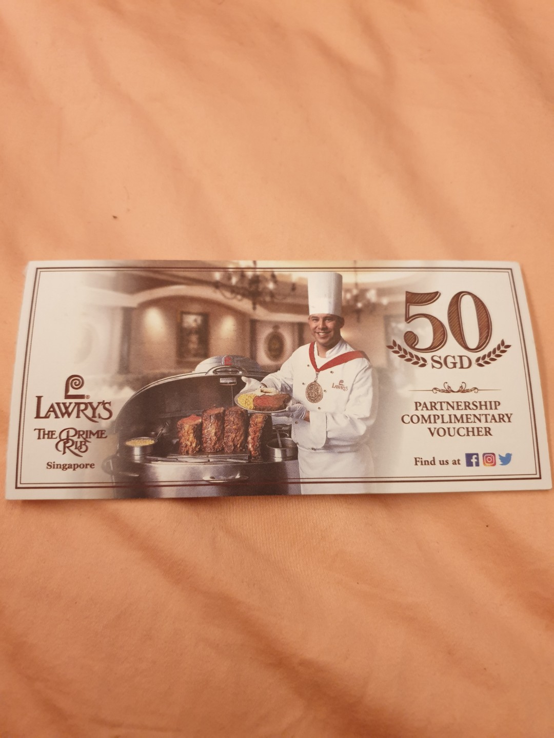 Lawrys prime rib cash voucher, Tickets & Vouchers, Vouchers on Carousell