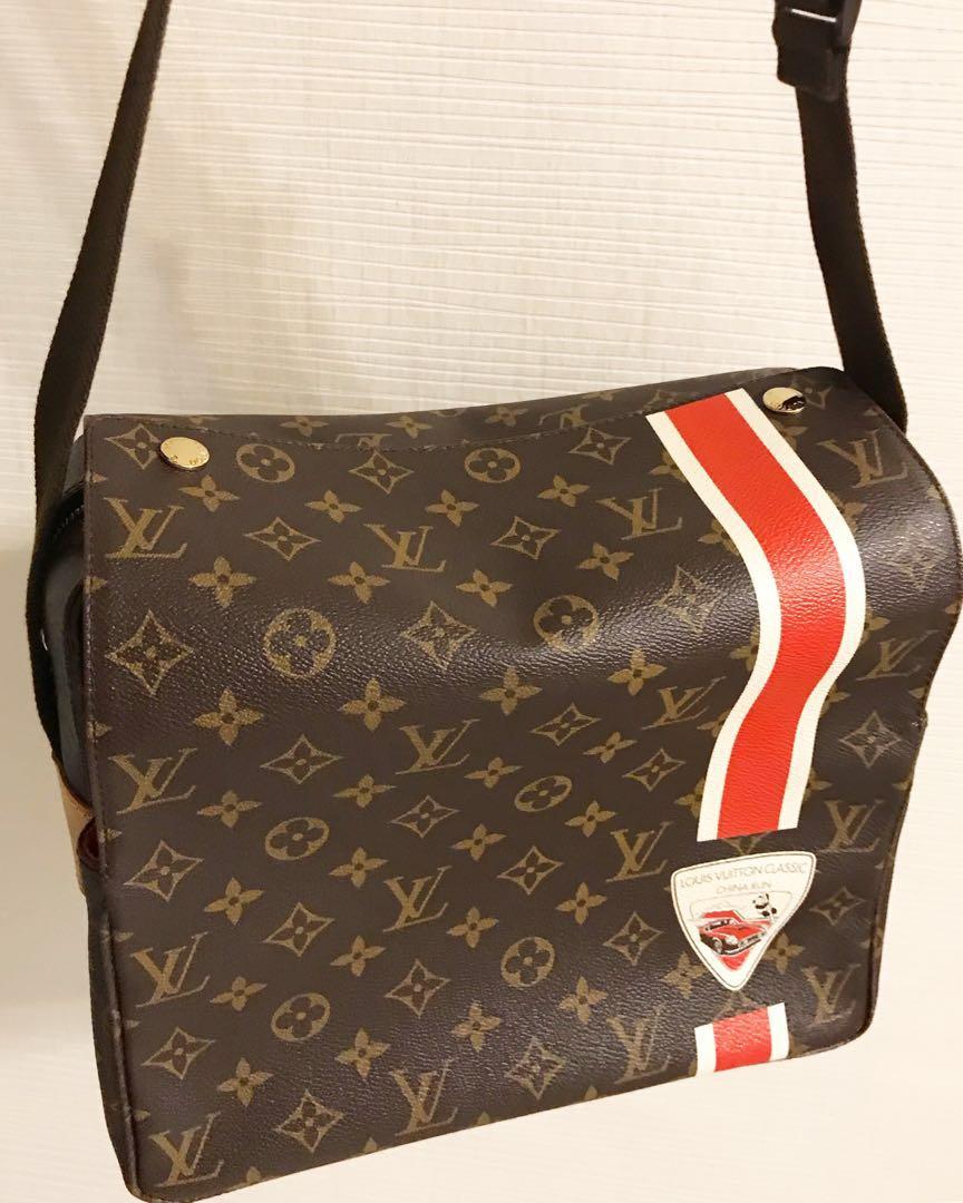 Louis Vuitton China Run Naviglio Messenger Bag Men's in Brown