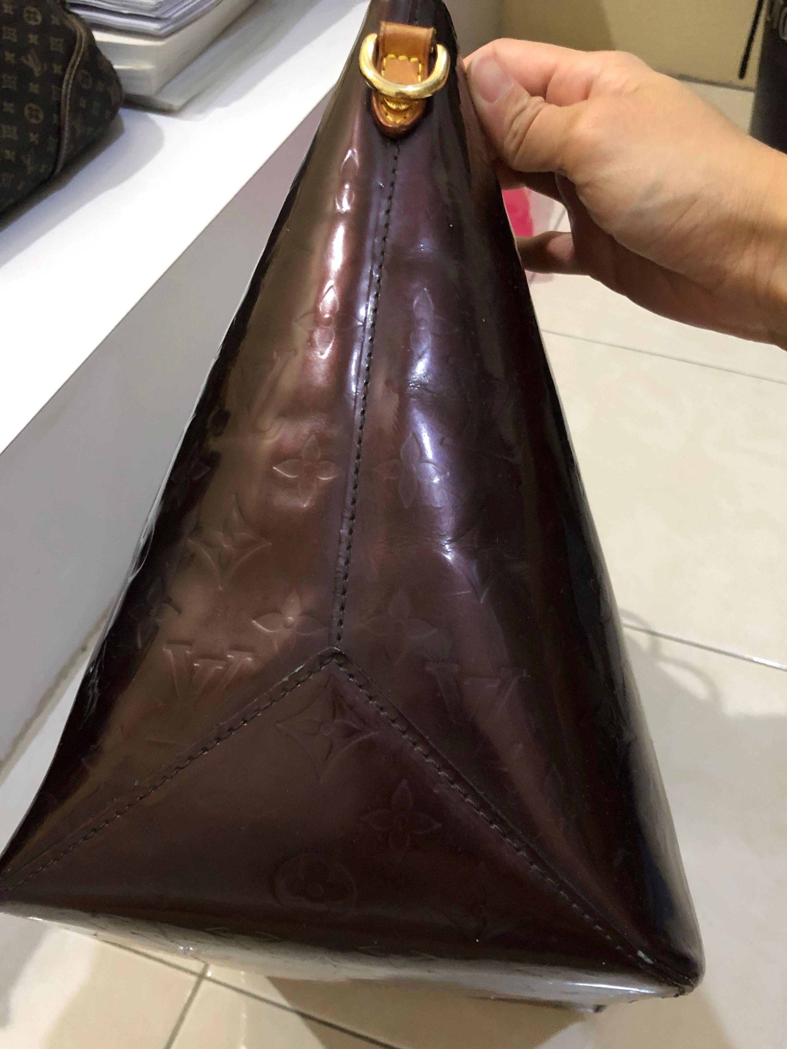 LV bag / LOUIS VUITTON Violette Monogram Vernis Bellevue GM Bag