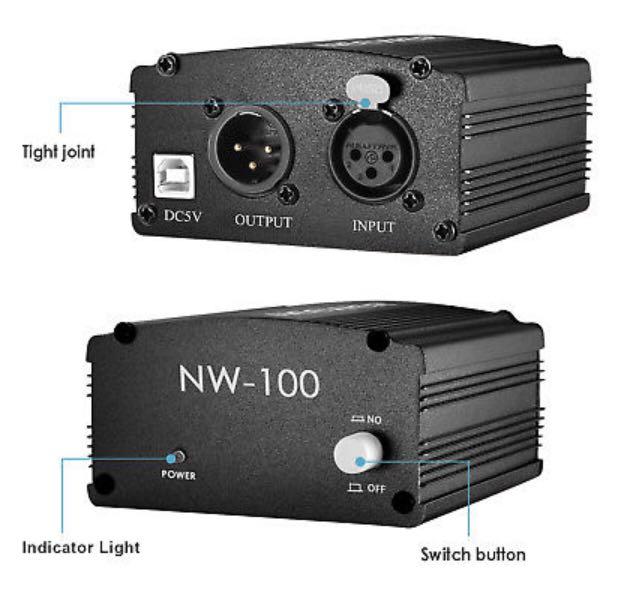 NEEWER NW100 48v phantom power supply, Audio, Other Audio Equipment on
