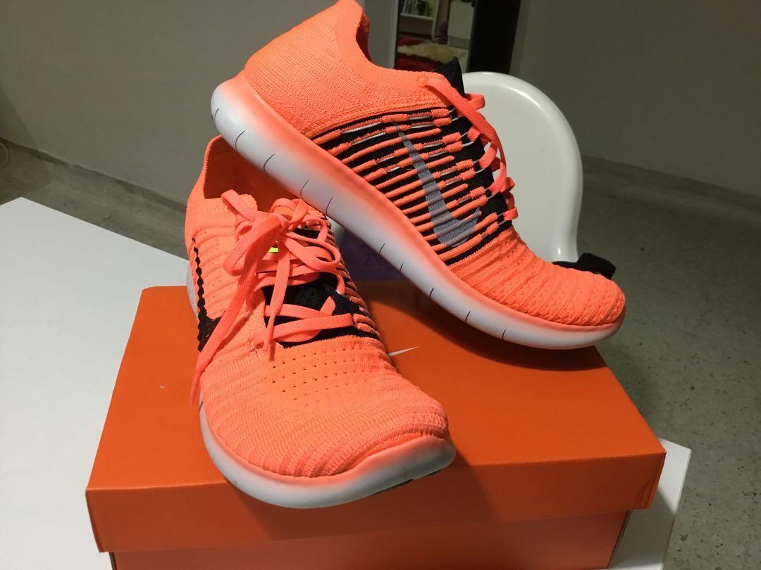 nike free rn flyknit orange