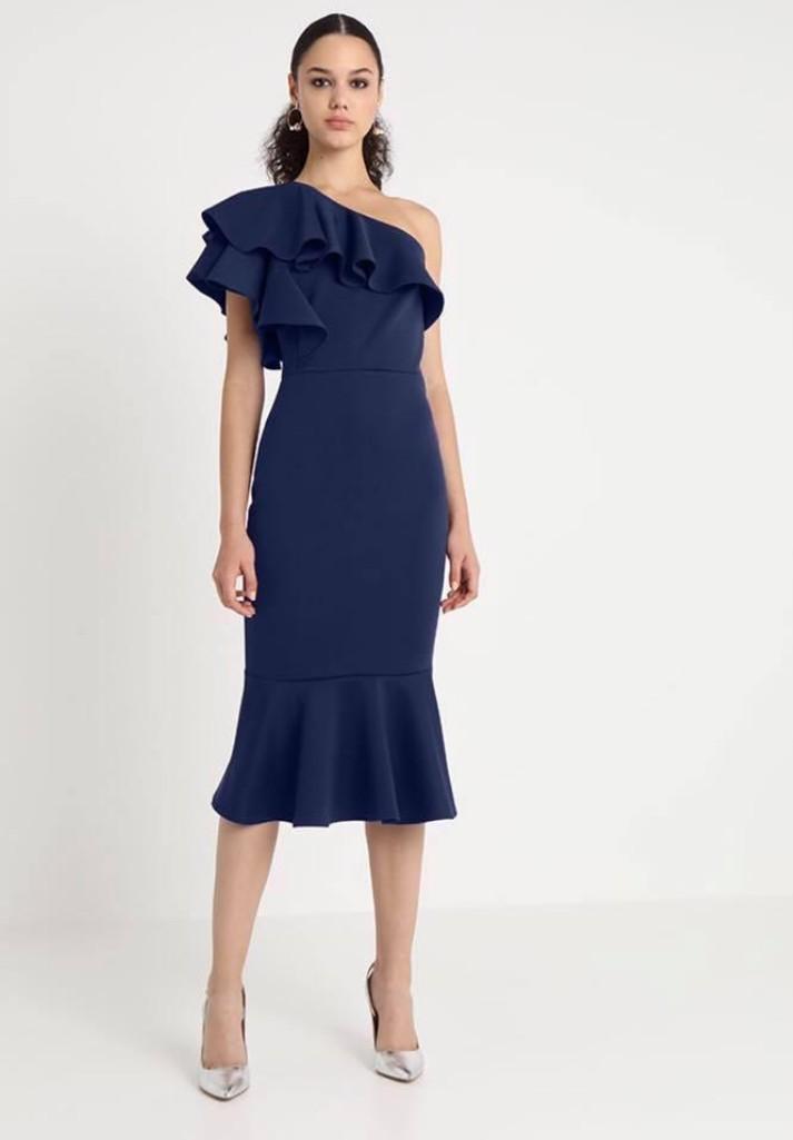 white one shoulder formal dress