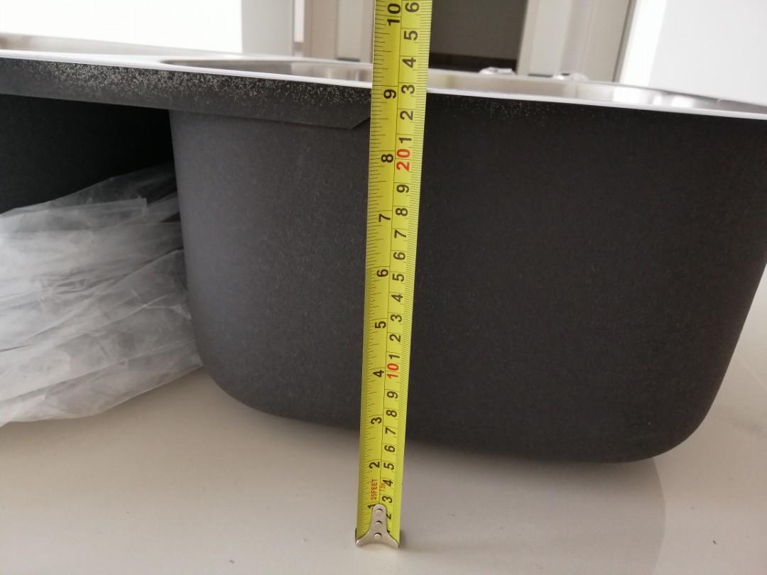 Stainless Steel Double sink/insulation pad/overflow protection