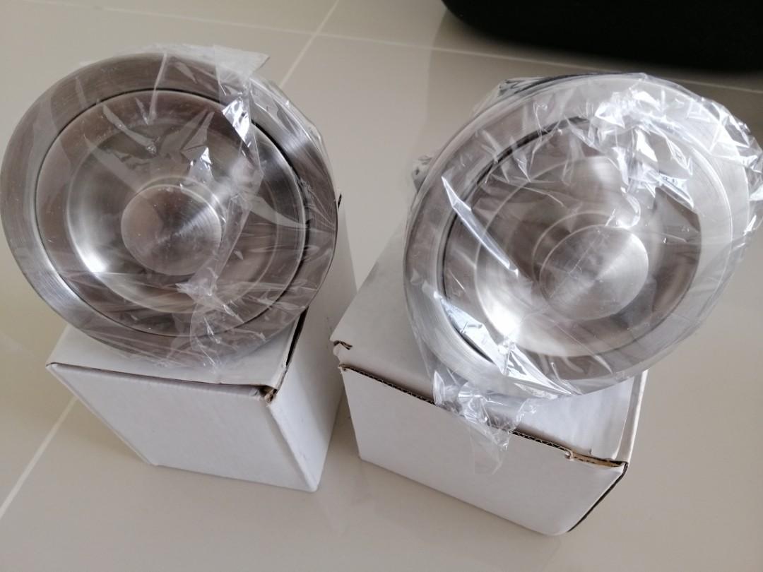 Stainless Steel Double sink/insulation pad/overflow protection