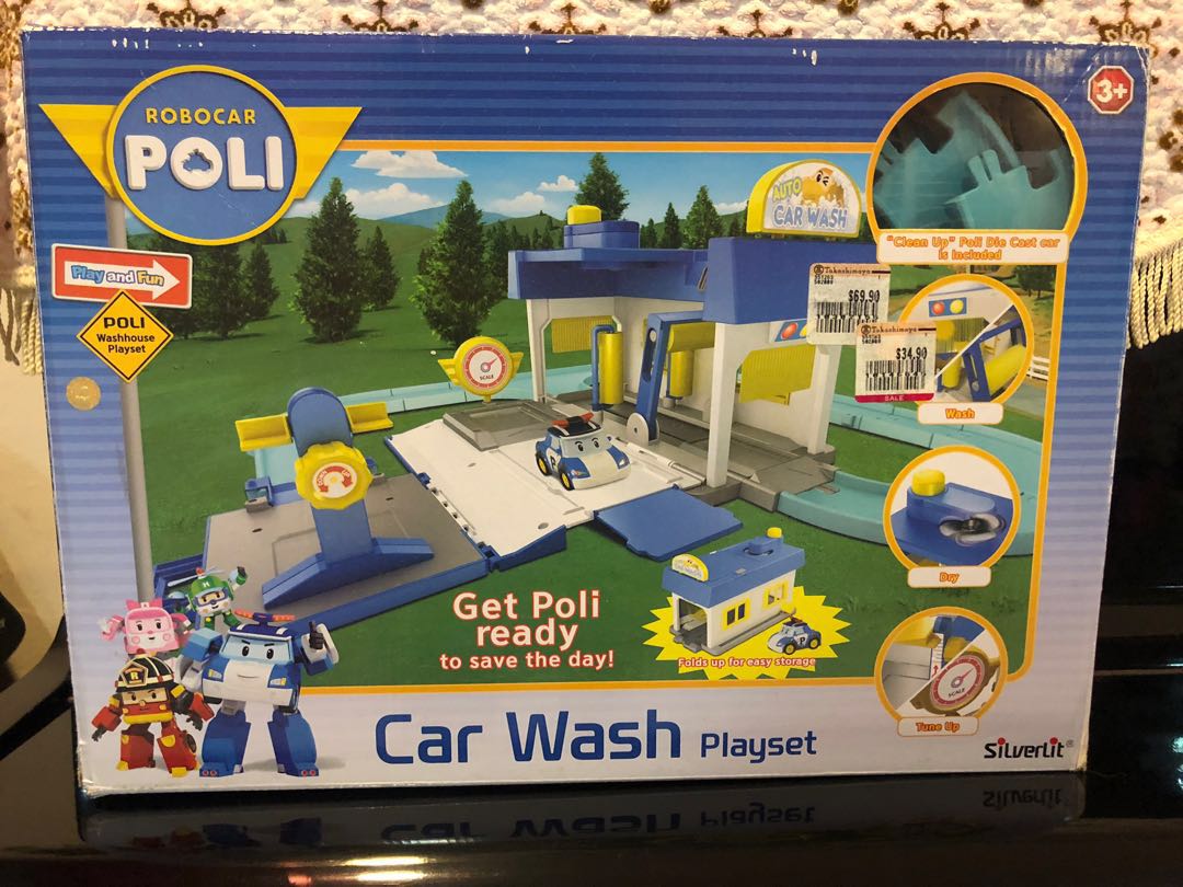 Robocar Poli Car Wash Playset 2 cars