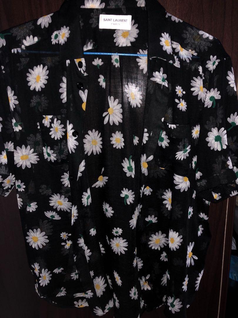 saint laurent hawaiian shirt long sleeve