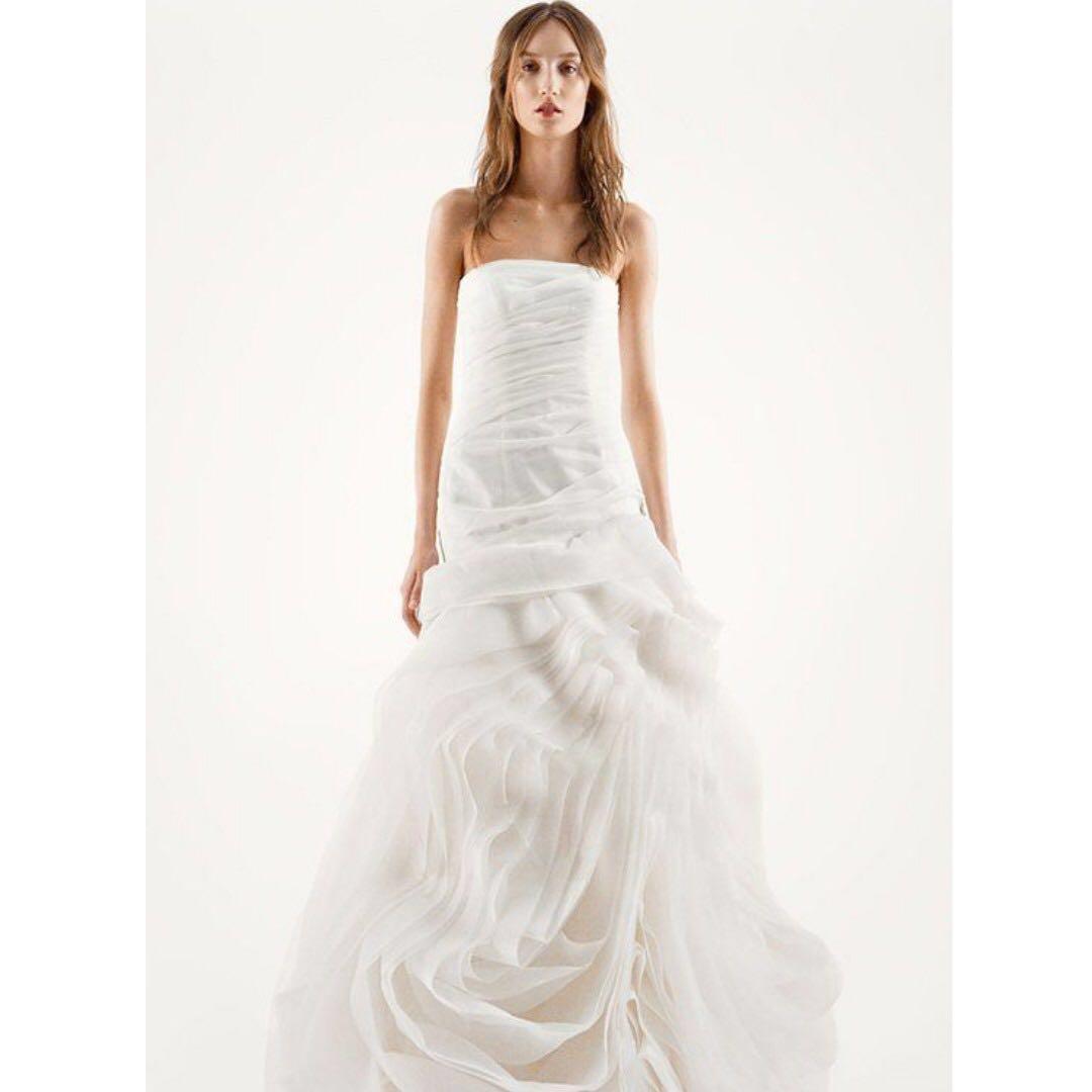 White by vera wang organza and satin wedding clearance dress