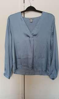 H&M Light blue colour blouse