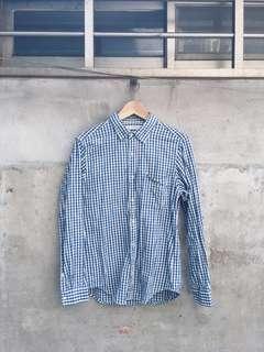 二手 🇯🇵 / UNIQLO 藍染系列襯衫 格紋 棉質 長袖