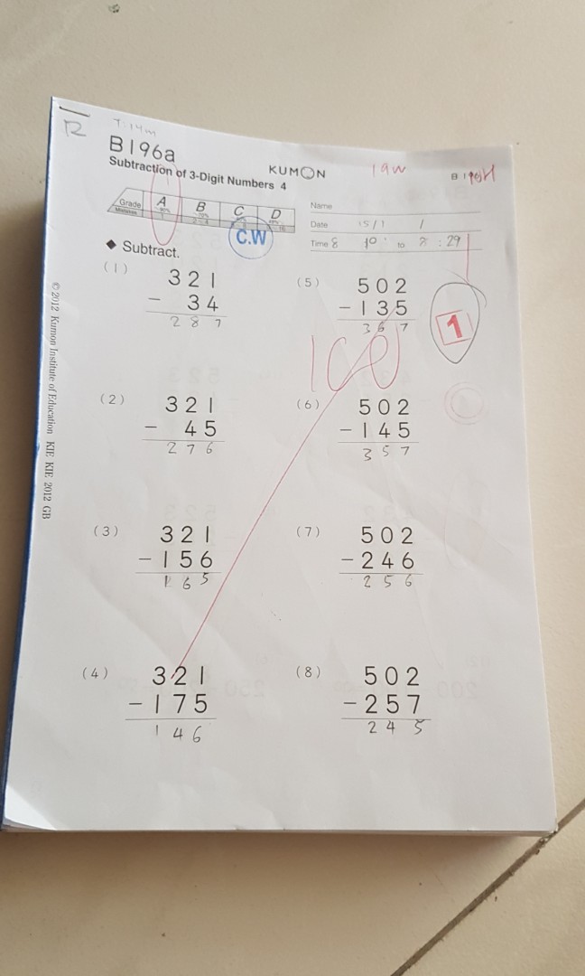ðŸ˜Š 400pgs Lvl B Kumon Maths worksheets, Hobbies & Toys, Books ...