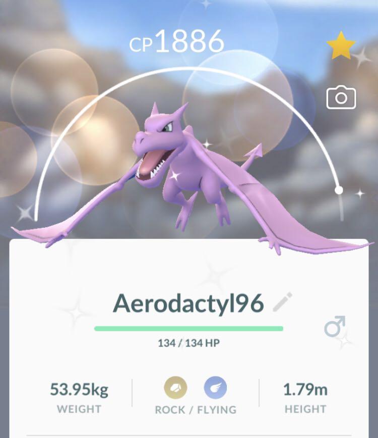 Shiny Aerodactyl Pokemon Go Toys Games Video Gaming In Game Products On Carousell