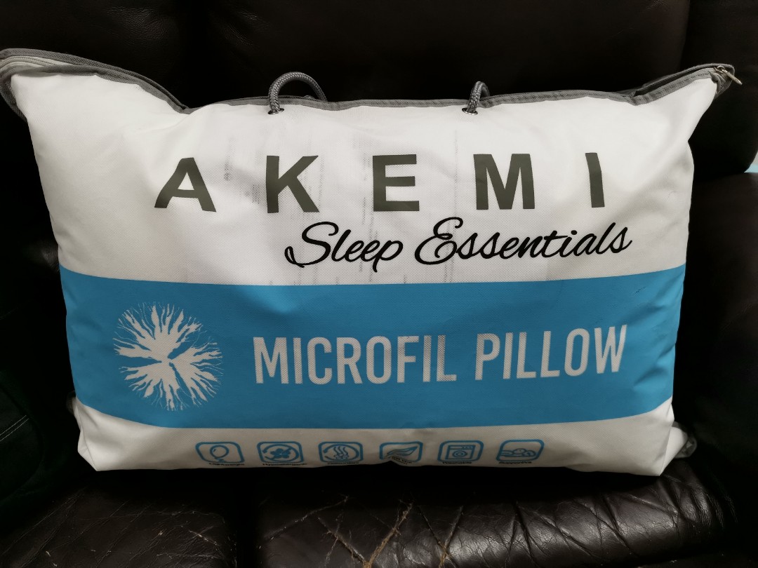 AKEMI microfil pillow Furniture Home Living Bedding Towels on Carousell