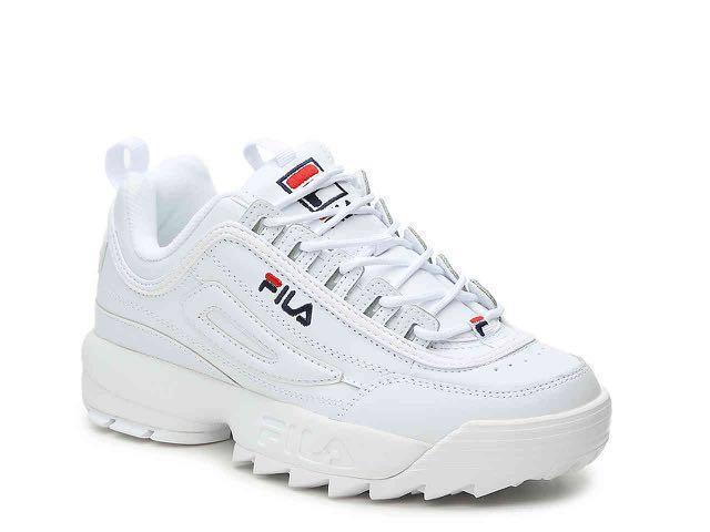 fila disruptor 2 all white womens