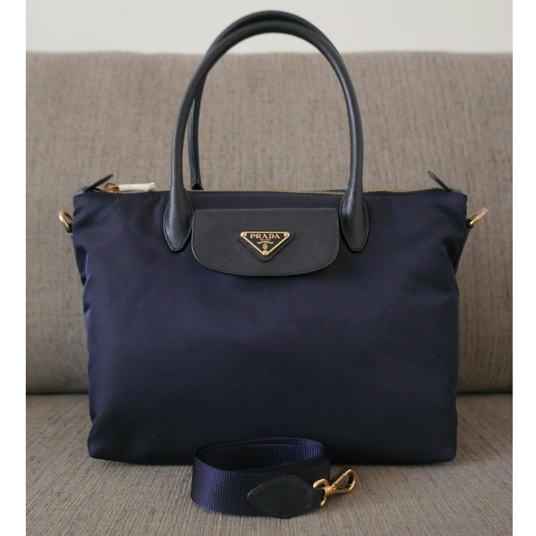 Prada tessuto saffiano nylon bag sale