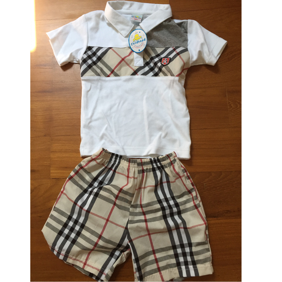 baby boy burberry outfit