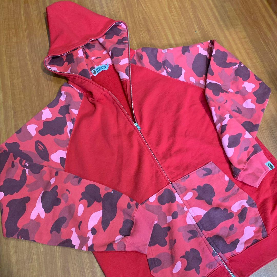 Red camo shop hoodie womens