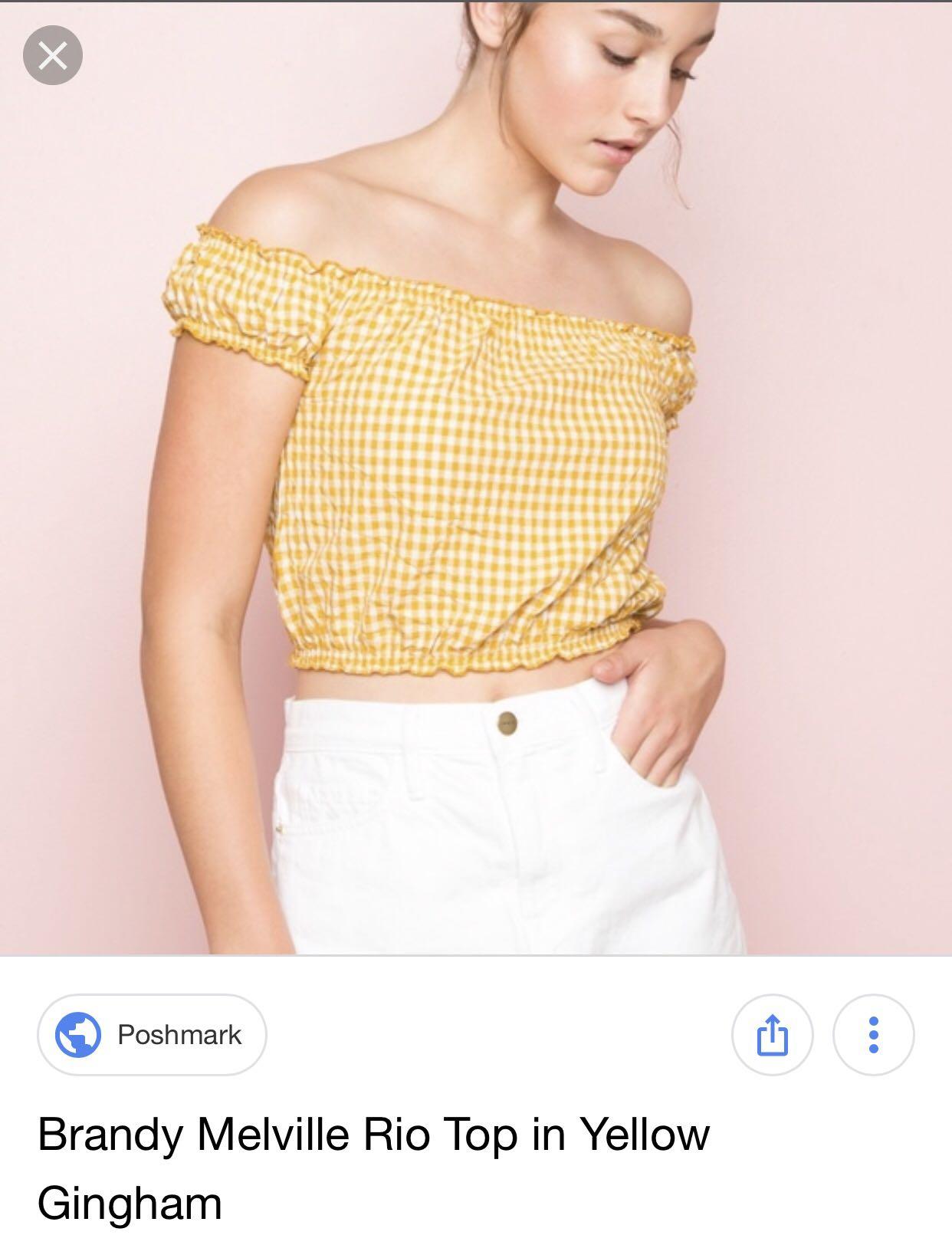 BN Brandy Melville Rio top in yellow Women s Fashion Tops Other
