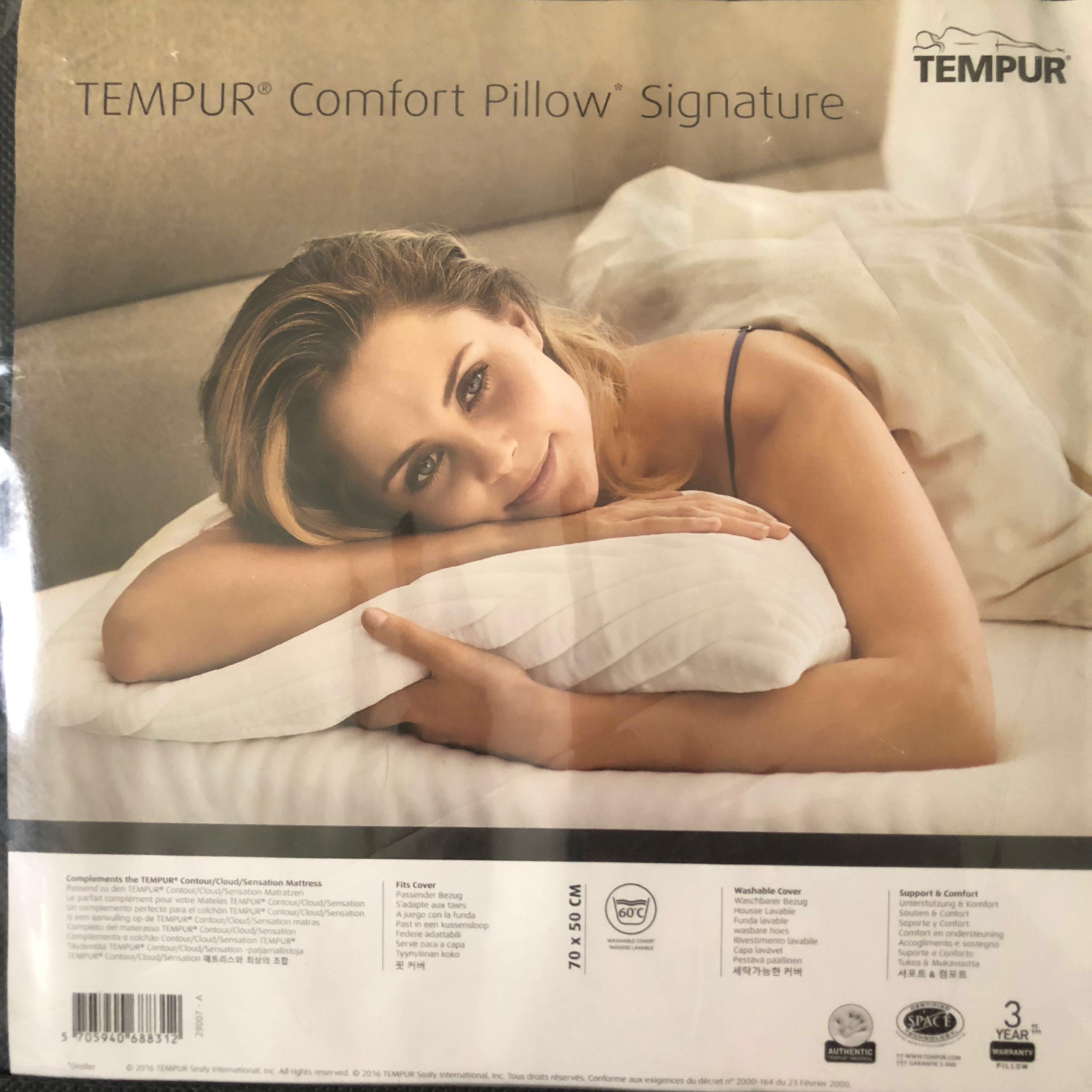 Tempur comfort pillow signature top