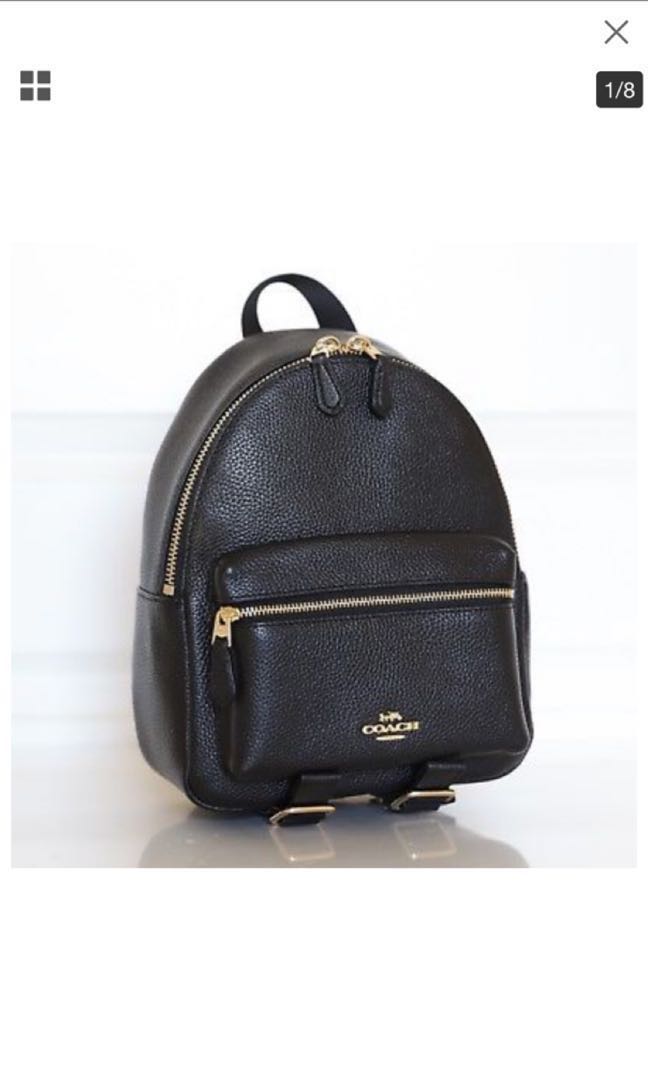 Coach pebble leather mini charlie backpack discount