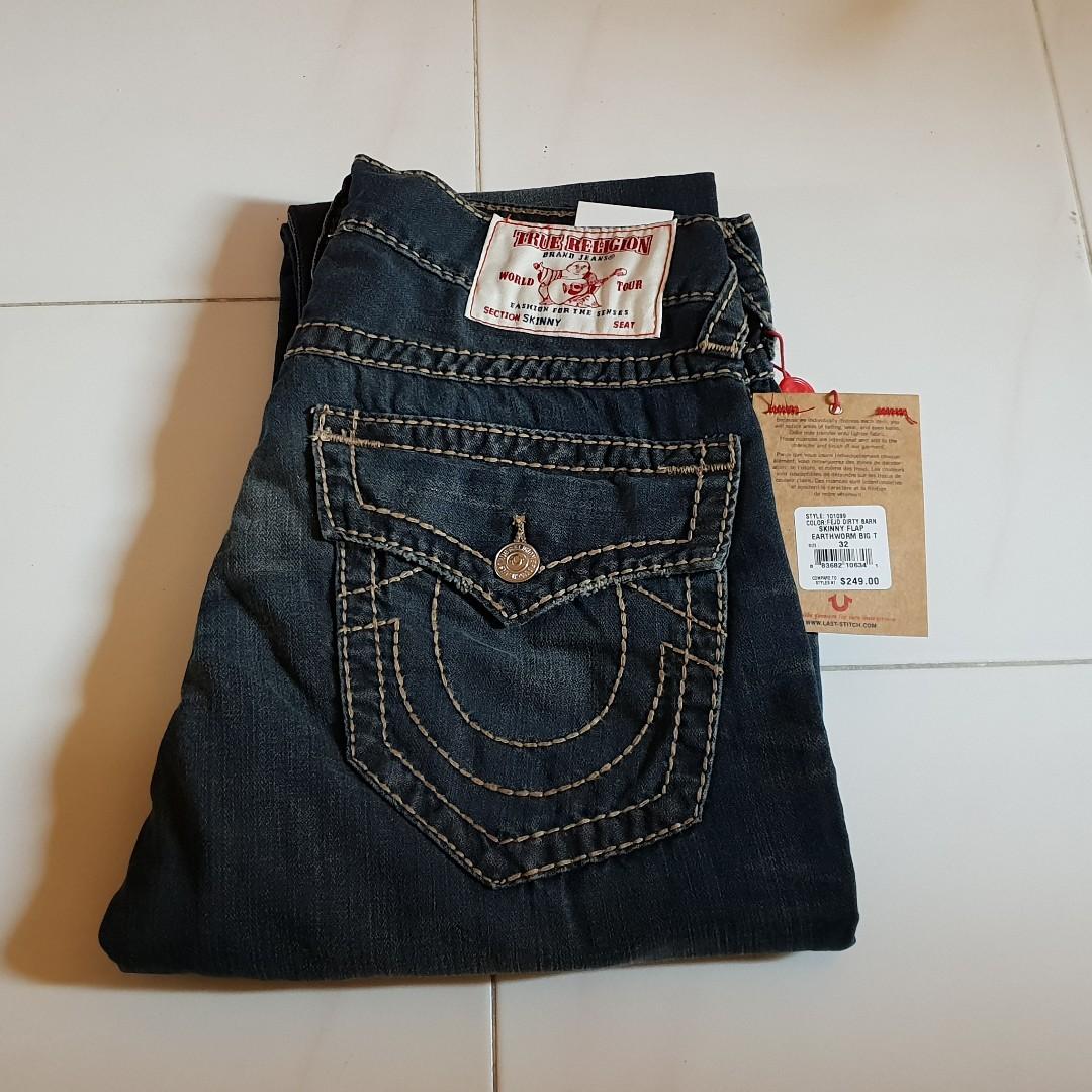 true religion skinny flap jeans