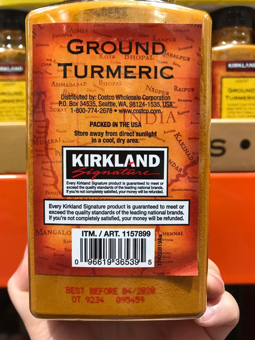 Costco好市多 KIRKLAND 科克蘭薑黃粉 12oz/340g ground turmeric, 食物和飲料, 罐裝食品&即食食品在旋轉拍賣