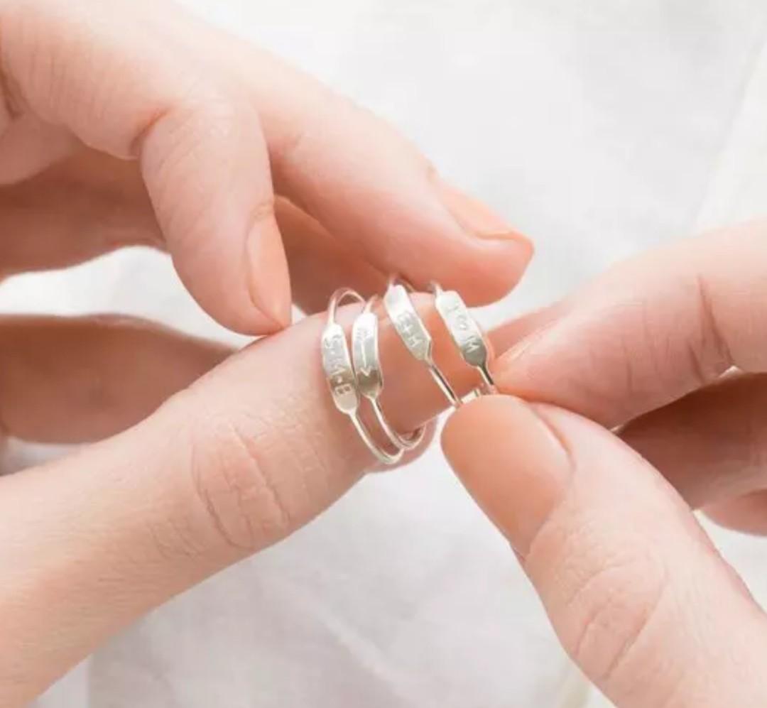 Dainty hotsell personalized rings