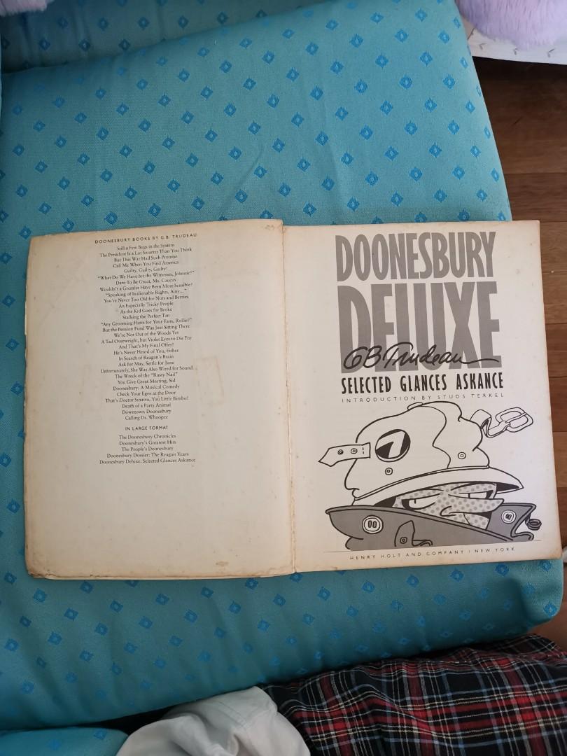 Doonesbury Deluxe by GB Trudeau (Category: Comics & Manga) located in Mandaluyong City. Submitted by cbylapins (Listing ID 218470249, Image 3). Description: Good condition. Only the first page was peeled off. All pages intact. With signs of yellowing..