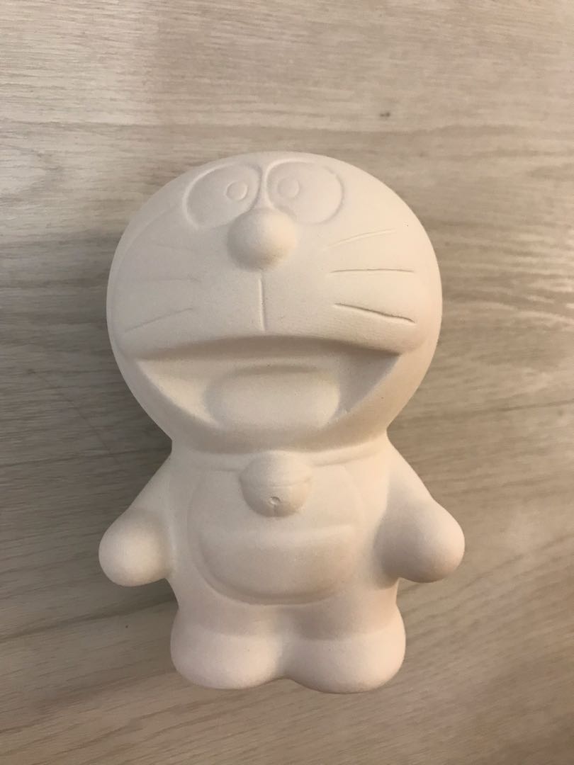 Doraemon Clay White figurine for painting. Rare Hobbies Toys