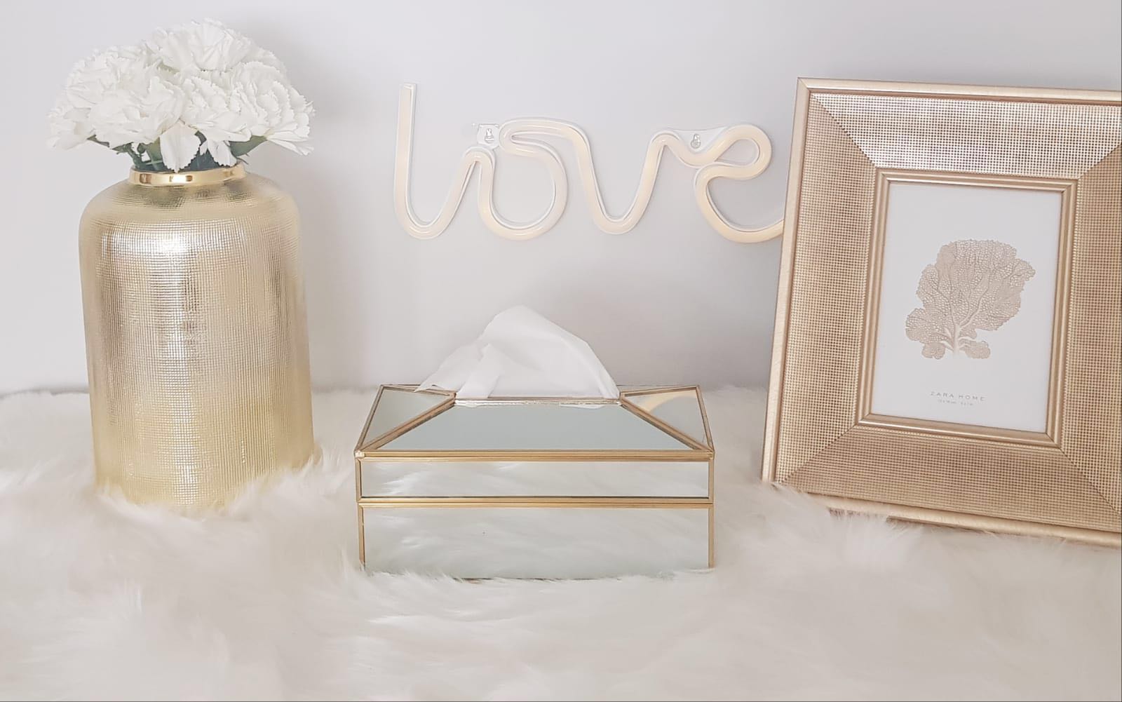 Gold Mirrored Tissue Holder Furniture Home Decor Others On