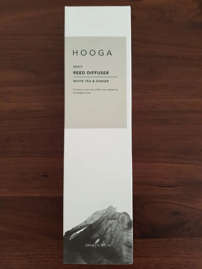 Hooga Reed diffuser, white tea and ginger, Furniture & Home Living