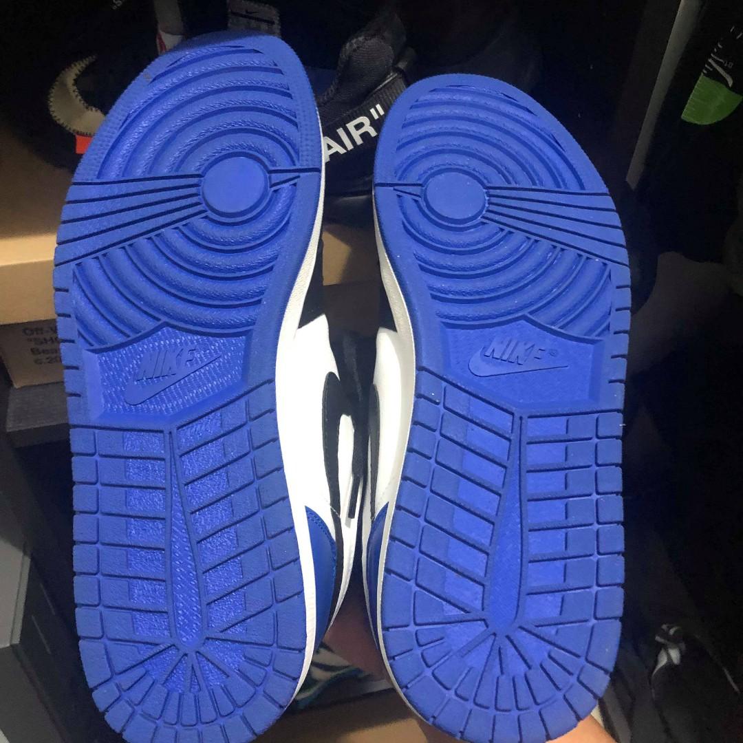 Jordan 1 game royal fragment custom top