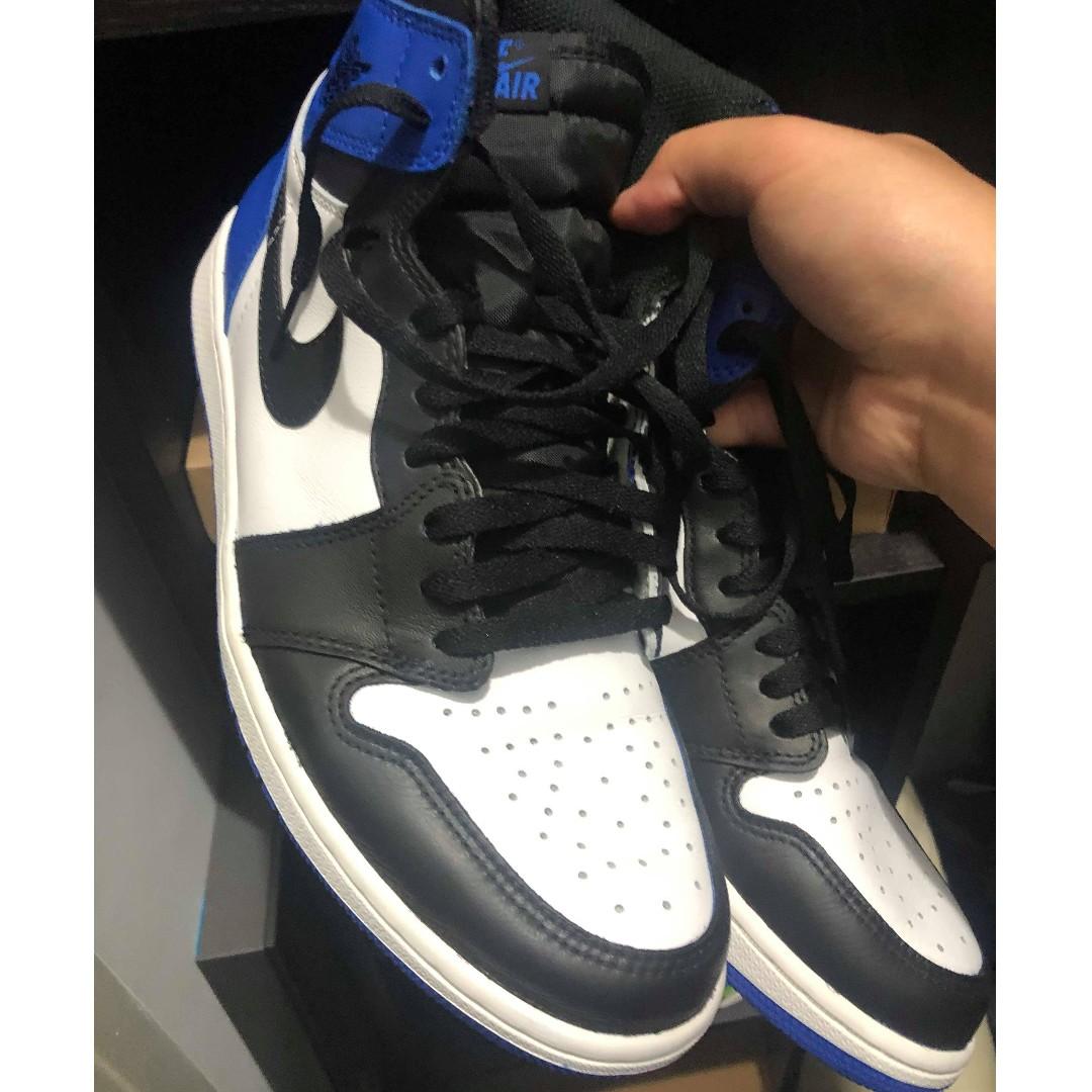 Jordan 1 game royal fragment custom on sale