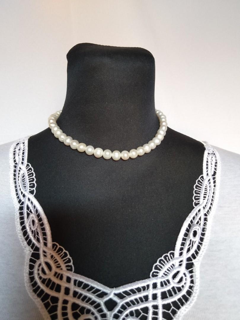 Natural Fresh Water Pearls Necklace (Category: Bracelets) located in Manila. Submitted by bargainoutlet (Listing ID 218416151, Image 1). Description: Approximately 16" in length. With gold plated lock. Never been used. Been kept for a long time, the lock did not tarnish..