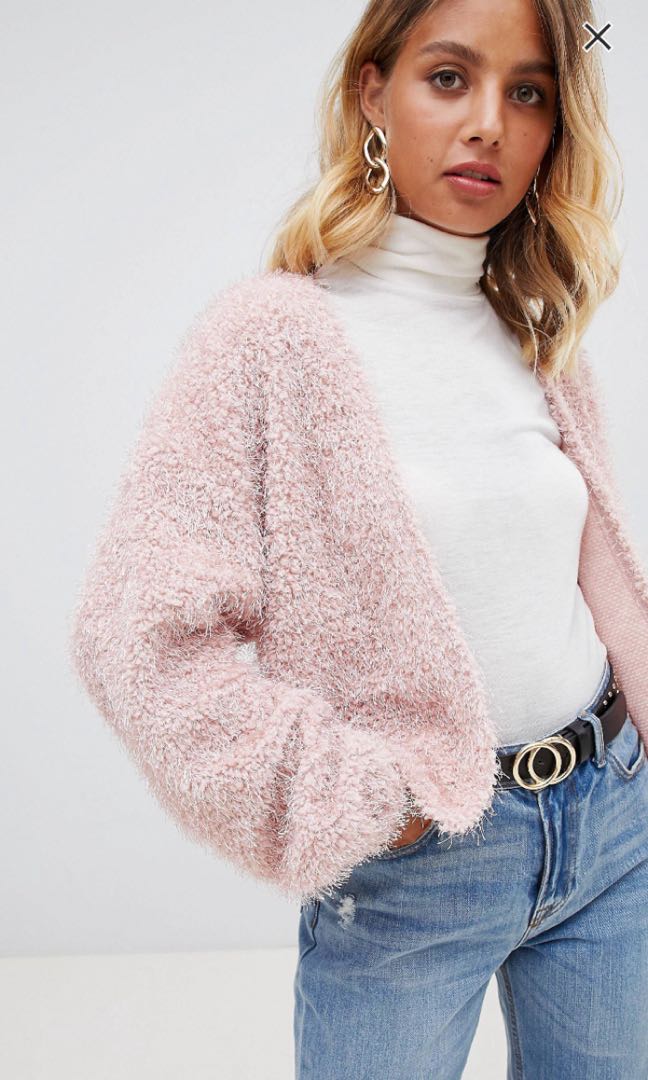 new look pink cardigan