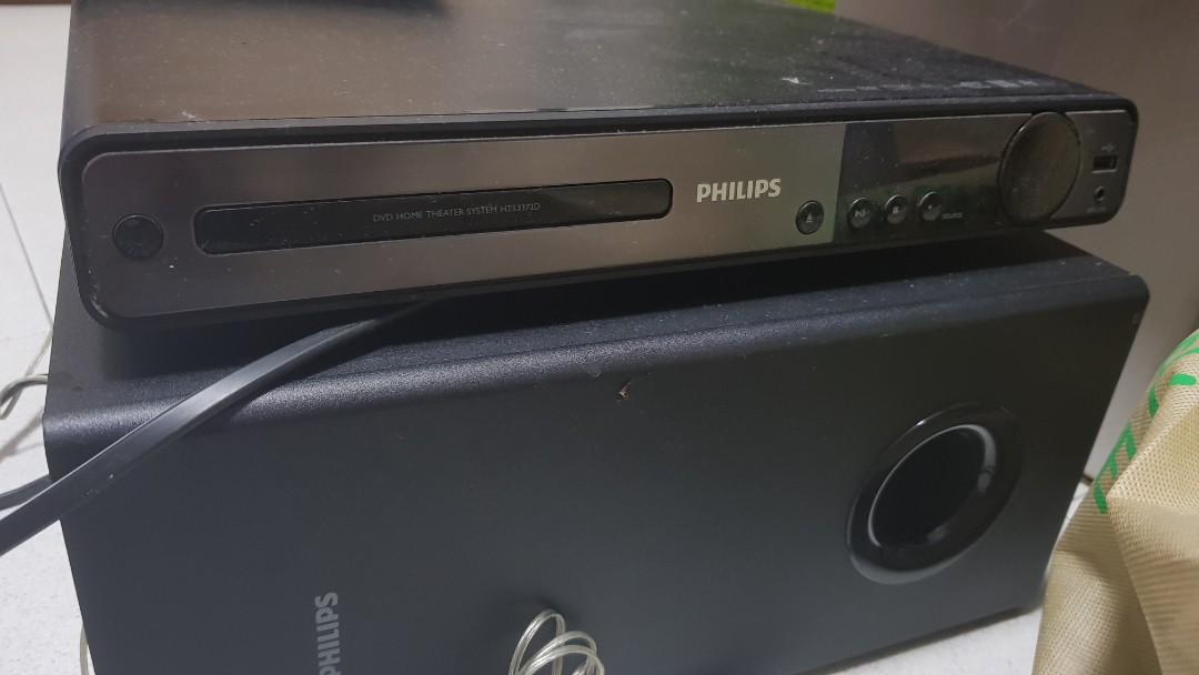 Philips HTS3372D 1000W 5.1 Surround Home Theater System, TV & Home