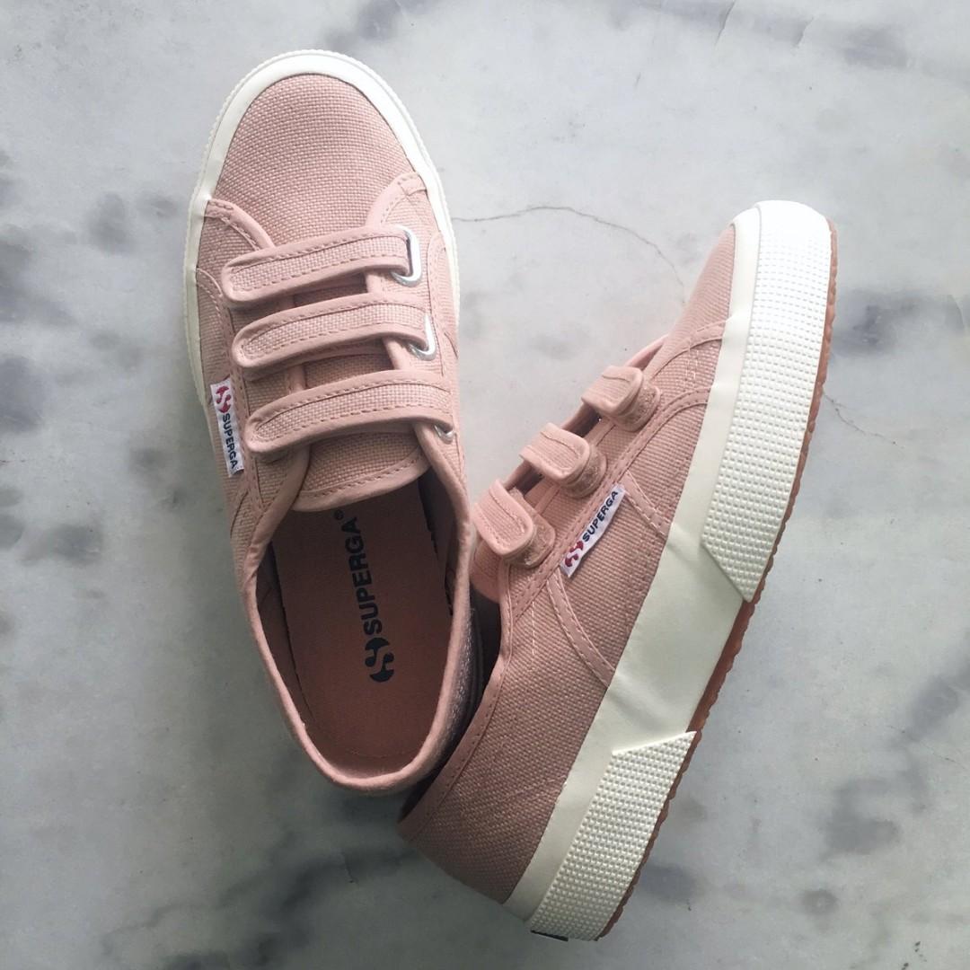 Rose mahogany strap superga shoe Women s Fashion Footwear Sneakers on Carousell